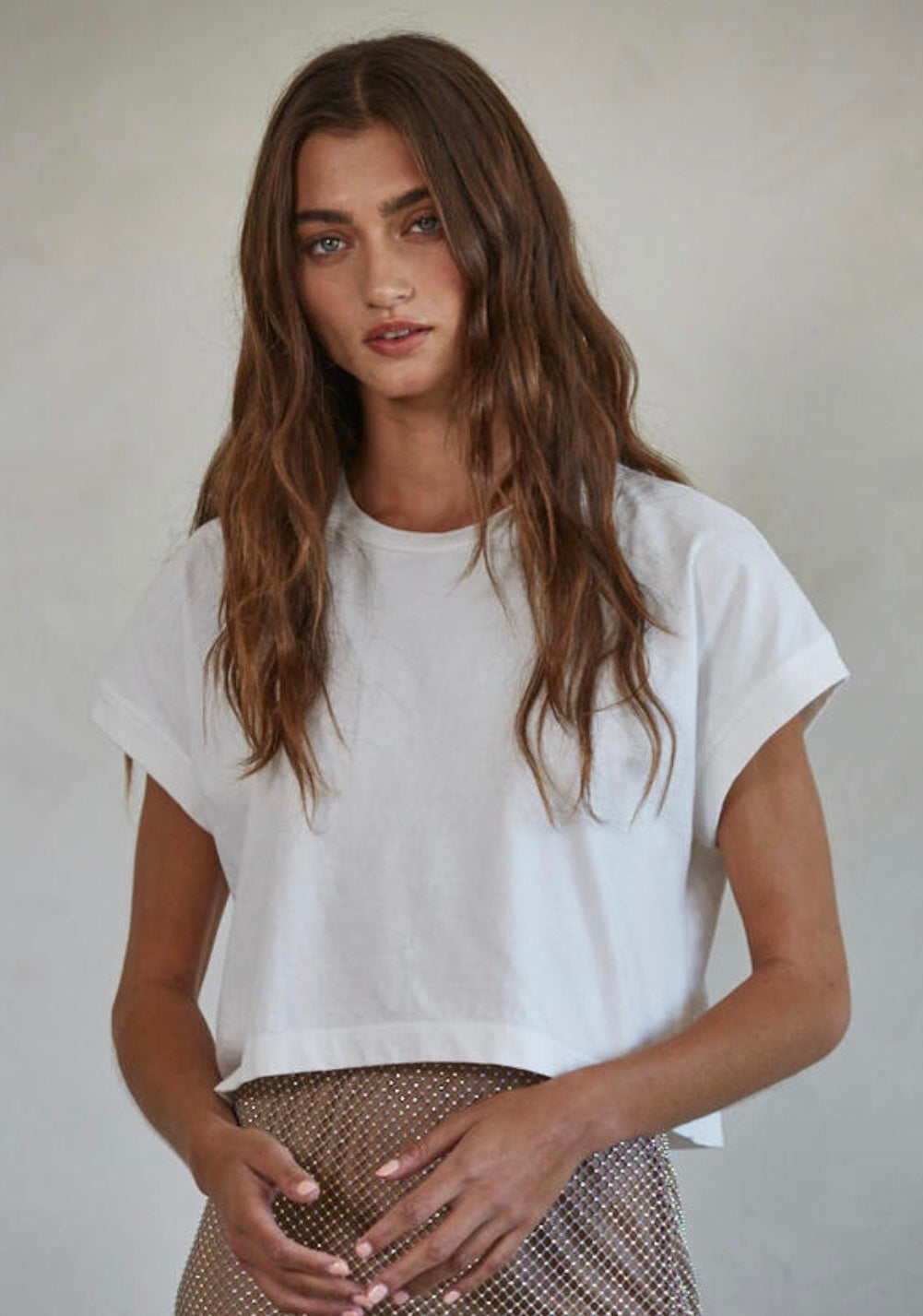 The White Crop Tee