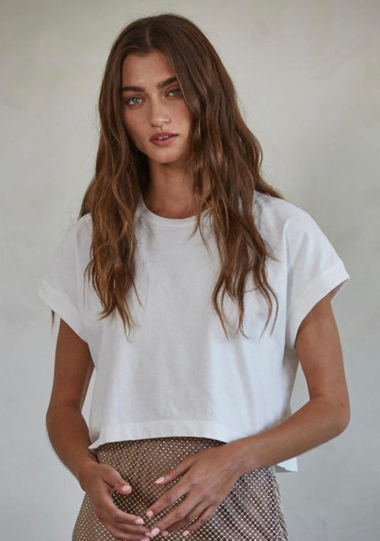 The White Crop Tee